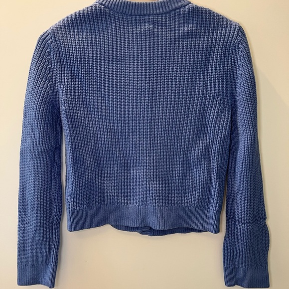 H&M Periwinkle Blue Ribbed Button-Front Cardigan - Picture 2 of 2